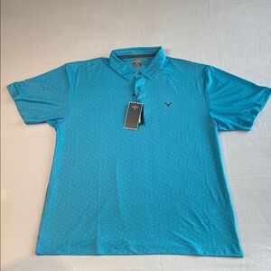 CALLAWAY OPTI-DRI RIVER BLUE GOLF POLO SHIRT NWT XL